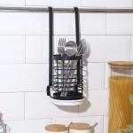 Держатель для столовых приборов на рейлинг, чёрный