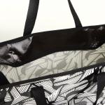 Сумка хозяйственная на молнии, 18 л, 40?15?30 см, чёрная/белая