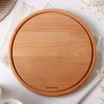 Блюдо для пиццы Доляна «БУковский», d=30 см, дерево массив бука