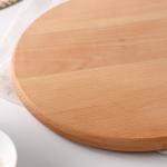 Блюдо для пиццы Доляна «БУковский», d=30 см, дерево массив бука