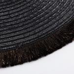 Набор салфеток «Доляна. Блеск», чёрный, d=38 см, 2 шт.