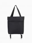 Сумка хозяйственная складная на кнопке, 2 колеса, 40?12?30 см, чёрная