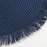 Набор салфеток «Доляна. Бохо», синий, d=38 см, 2 шт.