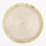 Набор салфеток «Доляна. Блеск», золото, d=38 см, 2 шт.