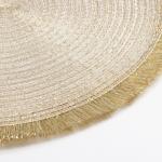 Набор салфеток «Доляна. Блеск», золото, d=38 см, 2 шт.