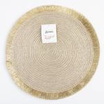 Набор салфеток «Доляна. Блеск», золото, d=38 см, 2 шт.