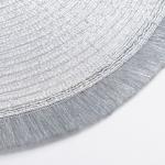 Набор салфеток «Доляна. Блеск», серебро, d=38 см, 2 шт.