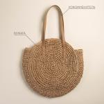 Сумка женская SL Home, ручное плетение, хлопок, длина ручек 30 см, 45?43 см