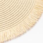 Салфетка сервировочная «Доляна. Бохо», цвет молочный, d=38 см