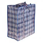 Сумка хозяйственная на молнии, 107 л, 55?30?65 см, синяя/белая