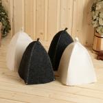 Набор шапок для бани и сауны «Классический», 4 предмета, полиэфир, тёмный/светлый, «Добропаровъ»