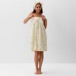 Набор для бани и ванной «Этель. Конфетти», полотенце- парео, 75?120 см, повязка на голову