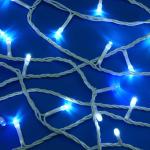 СНОУ БУМ Гирлянда эл. вьюн 20м, 180LED белый/синий, мерцание, ПВХ белый, коннектор, 220В