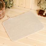 Коврик - сидушка для бани и сауны, 44?34 см, 70% полиэфир, 30% шерсть, белый, «Добропаровъ»