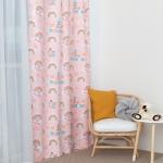 Штора портьерная «Этель» Pink Rainbow, 145?260 см, рогожка