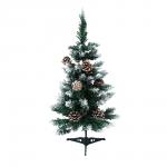 Ель искусственная с заснеженными кончиками и шишками 60см, 71 ветка, ПВХ, 26-24
