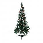 Ель искусственная с заснеженными кончиками и шишками 100см, 153 ветки, ПВХ, 26-26