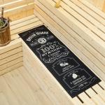 Коврик - лежак для бани и сауны с принтом «Крутой мужик, самый лучший на свете», 150?50 см, полиэфир 70%, шерсть 30%, «Банная забава»