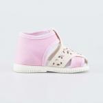 беж-роз туфли ясельная, малодетская Текстиль