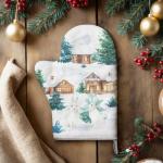 Варежка-прихватка новогодняя Forest animals 20?27 см, саржа, 100% х/л, ватин 250 г/м?