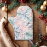 Варежка-прихватка Christmas flowers 20?27 см, саржа, 100% хлопок, ватин 250 г/м?