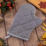 Варежка-прихватка Christmas flowers 20?27 см, саржа, 100% хлопок, ватин 250 г/м?