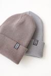 *Шапка Бини вязаная асфальт