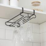 Держатель для бокалов подвесной Доляна, 28?16?7.5 см, чёрный