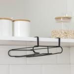 Держатель для бокалов подвесной Доляна, 28?16?7.5 см, чёрный