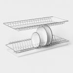 Комплект посудосушителей с поддоном для шкафа 60 см, 56,5?25,6 см, цинк