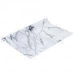 VETTA Гибкое стекло, ПВХ, мрамор, белый с серебром, 60x80x0,08см