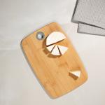 VETTA Гринвуд Доска разделочная бамбук, силикон, 30х20х1,0 см