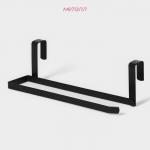 Держатель для полотенец Доляна, на дверцу, чёрный