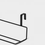 Держатель для полотенец на дверцу Доляна, 24.5?10?10 см, чёрный