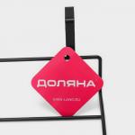 Держатель для полотенец на дверцу Доляна, 24.5?10?10 см, чёрный