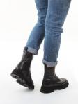 01-B2103B-9A BLACK Ботинки демисезонные женские (натуральная кожа, байка)