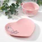 Кофейная пара «Любимая мама»: кружка 120 мл, блюдце