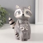 Копилка для денег «Енот с малышом», керамика, 12.3?12.5?17.7 см