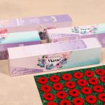 Аппликатор "Кузнецова - Любимой маме", 70 колючек, плёнка, 23?32 см, красный