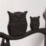 Колокол настенный чугун «Сова с совёнком на ветке», 20?10.5?17 см