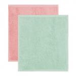 Салфетки махровые «Этель. Маме», 30?30 см, 4 шт., 100% хлопок, 340 г/м?, зелёные/розовые