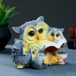 Копилка для денег «Сова с совятами и книгой», 17?15 см