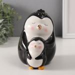 Копилка для денег «Пингвин с малышом», керамика, 10?11.9?13.8 см