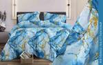 Комплект постельного белья (КПБ) Бязь "Бояртекс" диз. № 368 Мрамор, 4/1 Вид, бирюзовый (N)
