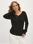 IC Джепер женский V-вырез, 5% WS, 20% VI, 30% PC, 45% NY, цвет черный