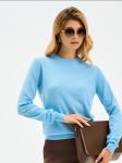 NN Джемпер женский круглый ворот, 5% WS, 20% VI, 30% PC, 45% NY, цвет небес-голуб