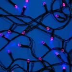 СНОУ БУМ Гирлянда эл. вьюн 10м, 100LED, розовый, 8 режимов, ПВХ черный, 220В