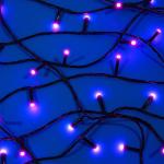 СНОУ БУМ Гирлянда эл. вьюн 10м, 100LED, розовый, 8 режимов, ПВХ черный, 220В