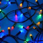 СНОУ БУМ Гирлянда эл. вьюн 10м, 100LED, мульти, 8 режимов, ПВХ черный, 220В