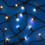 СНОУ БУМ Гирлянда эл. вьюн 30м, 300LED, шампань, 8 режимов, ПВХ черный, 220В